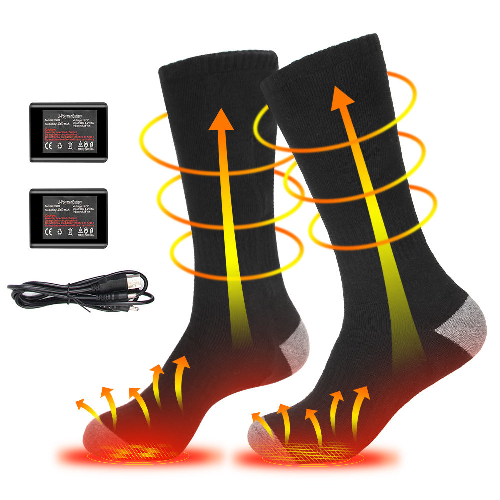 Motorcycle riding in winter heated socks for warmth and foot protection intelligent charging foot heating socks