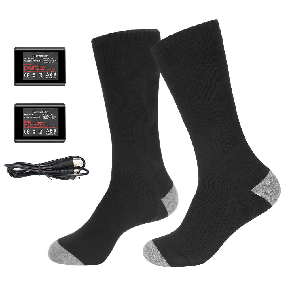 Motorcycle riding in winter heated socks for warmth and foot protection intelligent charging foot heating socks