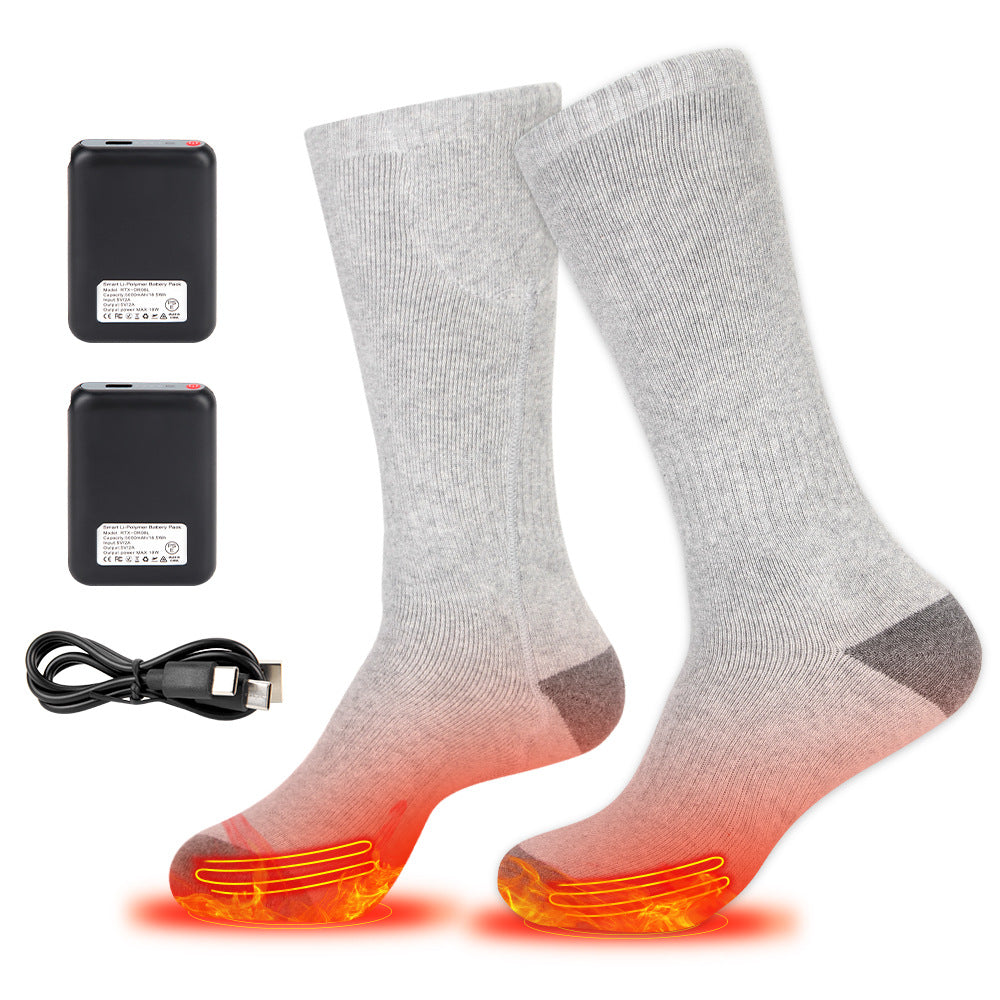 Motorcycle riding in winter heated socks for warmth and foot protection intelligent charging foot heating socks