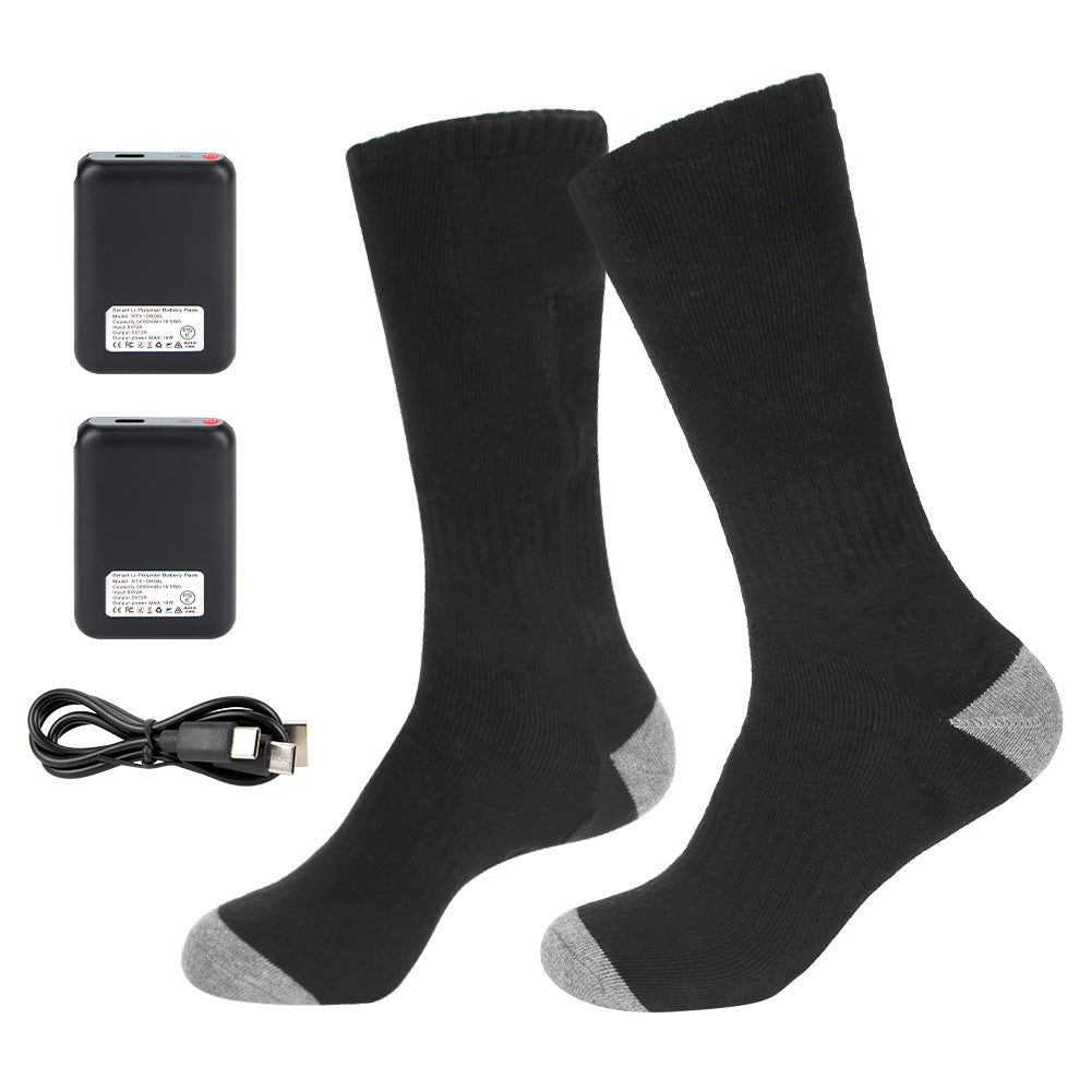 Motorcycle riding in winter heated socks for warmth and foot protection intelligent charging foot heating socks